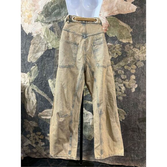 Free People We The Free Moxie Pull-On Barrel Jeans Size 27 - Picture 5 of 6